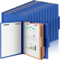 Skyygemm 36 Pcs Classification Folders Letter Size, 2 Divider Pressboard File Folders with 3. 5 Inch Expansion, 2 Prongs Fastener, Heavy Duty Office File Organizers for Teachers, Medical (Dark Blue)