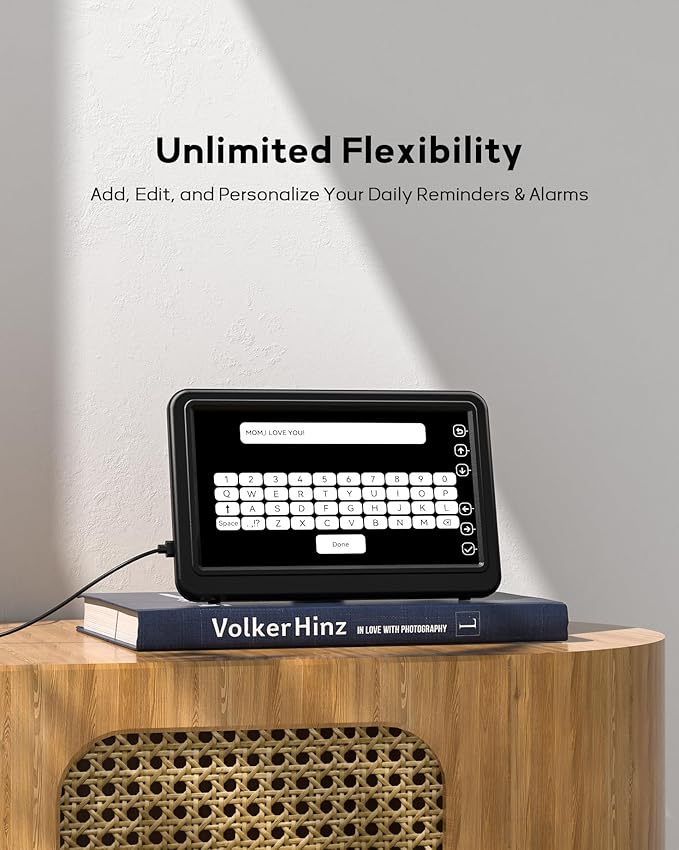 Mesqool Dementia Clock for Seniors -7" Large HD Display with Day and Date, 20 Alarms and 20 Reminders, Auto DST, 18 Ringtones, Plug-in Electric Calendar Clock for Alzheimer’s & Memory Loss Care