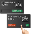 Conference Room Sign, Office Door Signs Do Not Disturb, In Use Available Slider Signs, In a Meeting Privacy Sign Tells Whether Room Vacant or Occupied