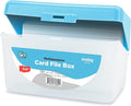 Enday Index Card Holder Blue, 3x5 Note Flash Card Organizer Case, Index Card File w/flip top, Notecard Recipe, Holder, Holds 250 Cards, Also Available in Purple, Red, Green, Grey, Pink (1 PC)