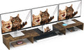 WESTREE Triple Dual Monitor Stand Riser, Extra Long Monitor Stand for 1~2~3 Monitors, Monitor Stand with Length and Angle Adjustable, 3 Shelf Desktop Storage Riser for Monitor Computer Screen Laptop