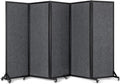 Strongbird Office Divider,Room Partition, Privacy Partition Separator,Portable Commercial Screen Dividers,Classroom School Dividers,10'6"W x 6'7"H,5 Panel,Grey
