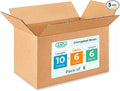 Medium Moving & Shipping Boxes 10 x 6 x 6 inches (5-Pack) - Extra Strength 200 lb vs Regular - Corrugated Cardboard Boxes for USPS/UPS/FEDEX - Box for Packaging - Medium Box by IDL Packaging