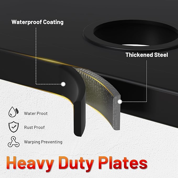 Power Tool Organizer Wall Mount with Charging Station, Garage Storage Rack for Cordless Drill, Tool Battery, Bit and Screwdriver, Utility Shelf with Power Strip and Hooks (3 Layer)