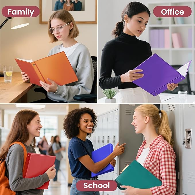 SUNEE 3 Ring Binder 2 Inch 1 Pack, Clear View Binder Three Ring PVC-Free (Fit 8.5x11 Inches) for School or Office Supplies, Yellow