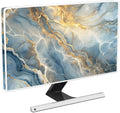 Baocicco Gold Blue Waterproof Computer Monitor Dust Cover 22, 23, 24, 25 Inch Modern Full Body Cover for Computer Screen Panel Case Computer Sleeve Compatible with iMac 24, 22-25 PC, Desktop and TV