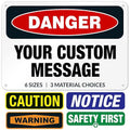 Custom Danger Sign, OSHA Sign, 10x7 Inches, Rust Free .040 Aluminum, Fade Resistant, Indoor/Outdoor Use, Made in USA by Signs