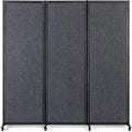 Strongbird Room Partition,Office Divider,Portable Commercial Screen Dividers,Privacy Partition Separator,Classroom School Dividers,6'4"W x 6'7"H,3 Panel,Grey