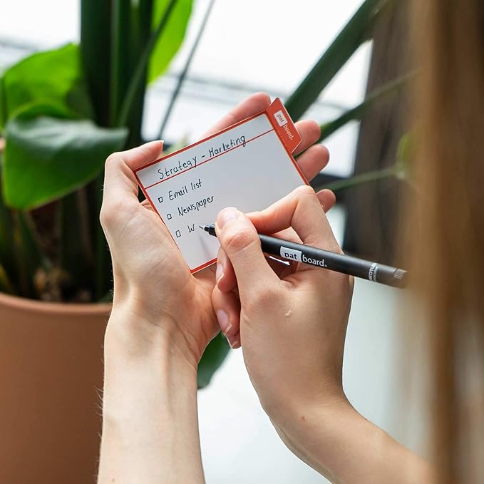 PATboard Scrum Board and Kanban Board - 16 Task Cards Medium - with nanocups® for Glass - Magenta