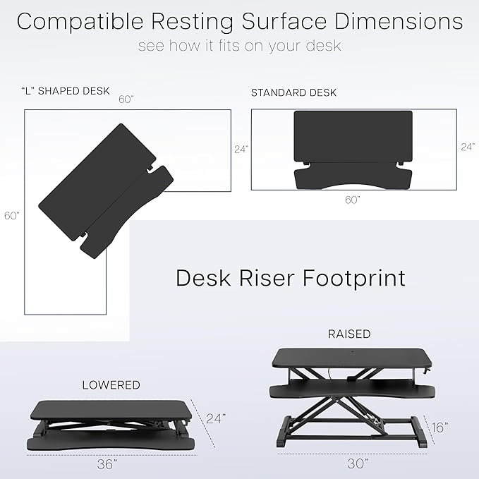 VIVO 36 inch Desk Converter, K Series, Height Adjustable Sit to Stand Riser, Dual Monitor and Laptop Workstation with Wide Keyboard Tray, White Dry Erase, DESK-V036KWE
