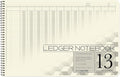 BookFactory Accounting Ledger Notebook/Large 13 Column Accounting Ledger Columnar (Thirteen Columns) Log Book - 17'' x 11'', 100 Pages, Wire-O Landscape Format (Made in USA)