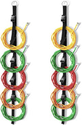 Wowangce 2 Pcs Extension Cord Organizers and Storage Garage Extension Cord Holder with 5 Slots Organizer Black Cord Organizer Straps for Vertical Space Cable Hose Rope String Lights