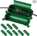 Flemoon [9 Pack] Outdoor Extension Cord Safety Cover, IPX4 Waterproof Connection Protector, Weatherproof Electrical Box for Outdoor Plug, Outlet, Holiday Light, Christmas Decorations, Green