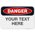 Custom Danger Sign, OSHA Sign, 12x18 Inches, 3M EGP Reflective .063 Aluminum, Fade Resistant, Indoor/Outdoor Use, Made in USA
