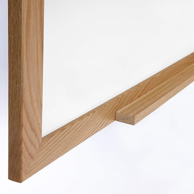 Ghent M1 Porcelain Magnetic Whiteboard, Wood Frame, 4'H x 7' 4" W