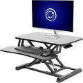 VIVO 26 inch Desk Converter, K Series, Height Adjustable Sit to Stand Riser, Dual Monitor and Laptop Workstation with Keyboard Tray, Black, DESK-V026KB