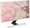 Baocicco Pink Gold Marble Screen TV Cover 32 Inch Decorative Modern Laptop Television Cover for Home TV Screen Texture Dust Proof Monitor Covers for Television Screen LED LCD OLED TVs