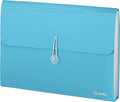 Accordion File Organizer Blue, 7 Pocket Expanding File and Cover Folder with Labels, Plastic Portable Desktop Letter A4 Paper, Also Available in Red, Green, Pink, Purple, Grey, 1 Pc – by Enday