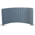 Angeles 48" x 10' Quiet Divider With Sound Dampening Panels, Freestanding Room Divider Wall, Gray