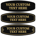 Custom Wall or Door Sign, Personalized Round Plaque Engraved Message for Bussiness, Property and Home Indoor/Outdoor, 2x6 Inches, Made in USA by Sigo Signs