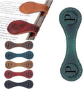 Artlaza Personalized Magnetic Leather Bookmark, 26 Letter Custom Leather Bookmark, Handmade, Green, 1 Piece