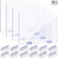 Weysat 12 Pcs Counter Desk Acrylic Panels Holder and 4 Pcs Acrylic Desk Divider Partition for Business, Office, School 24 x 16 Inches, Fasten Panels from (1/8 to 1/4) Inch Thick