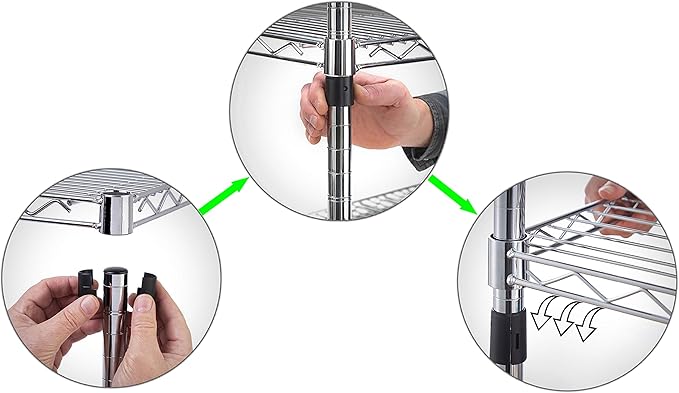 Regal Altair 24" Deep x 24" Wide x 74" Height Wire Shelving Kit | 4-Tier | NSF Commercial Storage Rack Unit