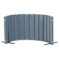 Angeles 30" x 6' Quiet Divider With Sound Dampening Panels, Freestanding Room Divider Wall, Gray