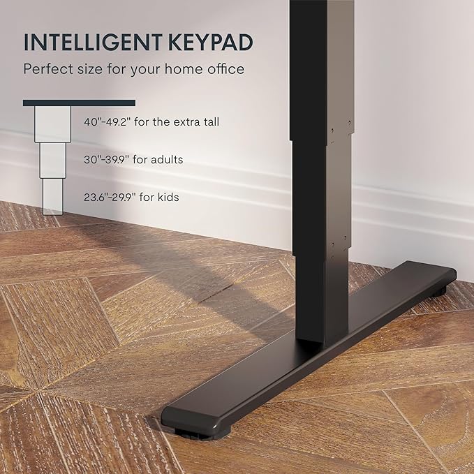 FLEXISPOT E6 3-Stage Dual Motor Electric Standing Desk 48 x 30 Sit Stand Up Desk, Holds 220 lbs, Adjustable Height w/Memory Presets, One-Piece Marble Grey Desktop & Black Frame, Ships in 2 Boxes