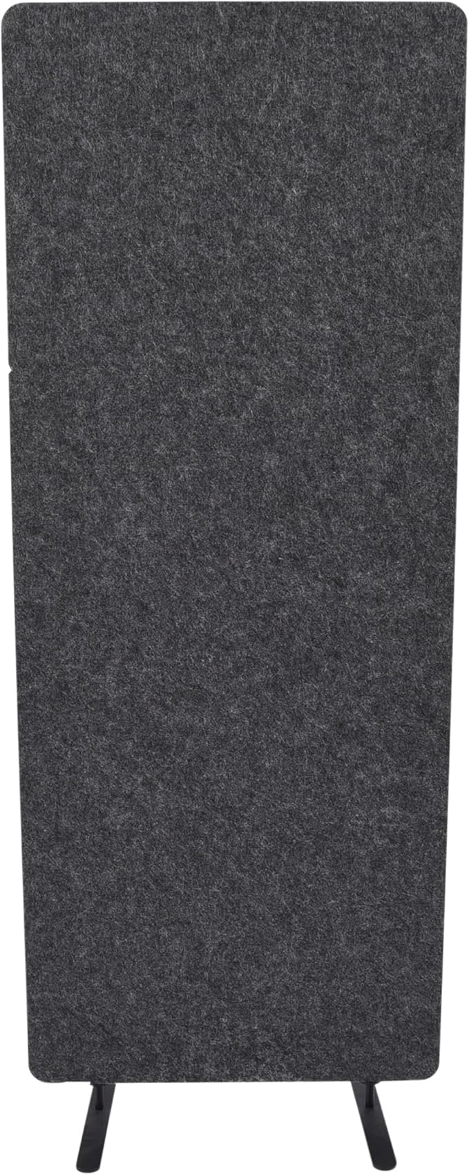 Stand Up Desk Store ReFocus Raw Freestanding Acoustic Desk Divider Privacy Panel to Reduce Noise and Visual Distractions (Anthracite Gray, 23.6" x 62")