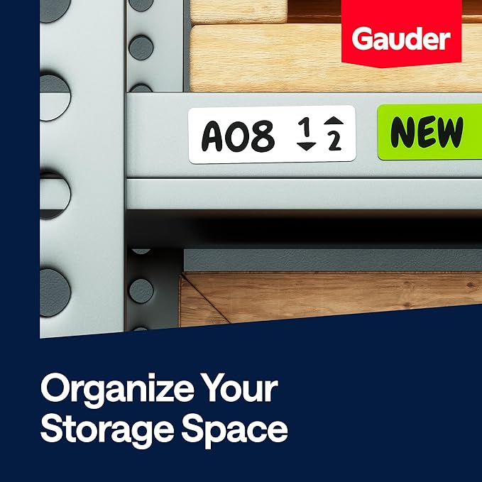 GAUDER Magnetic Labels Writable - Reusable Magnet Tags for Whiteboard, Chalkboard, Kanban Board and Refrigerator - Magnet Cards with Marker (90 Pack - 3 x 1 Inches)