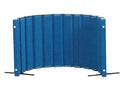 Angeles 30" x 6' Quiet Divider With Sound Dampening Panels, Freestanding Room Divider Wall, Blue