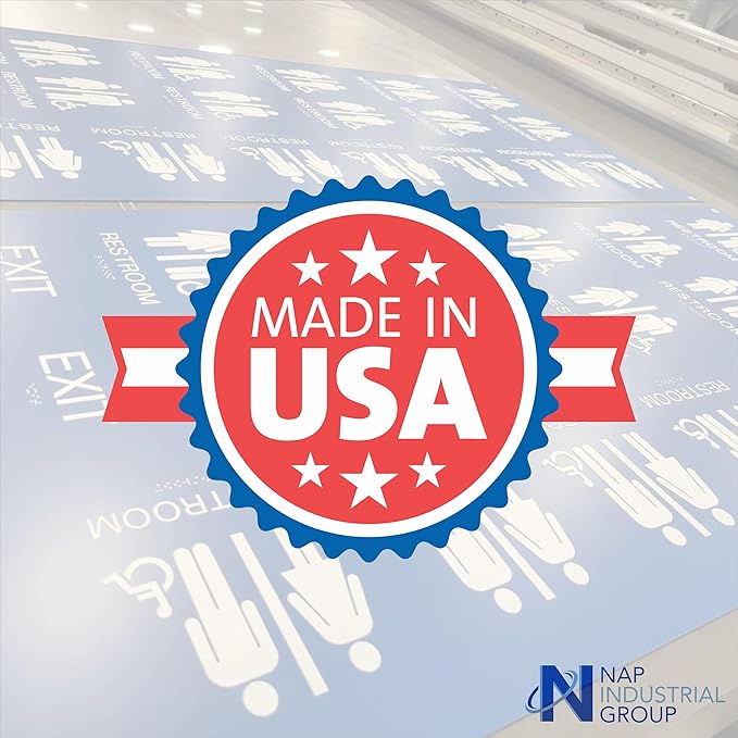 ADA Compliant Exit Sign with Braille (6" x 3" Sapphire Blue)