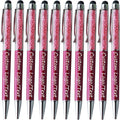 Yucold Customized Pens with Name/Logo - Touch Screen Stylus Ballpoint Pen, Perfect for Weddings, Business & Personalized Gifts (Wine red,50)