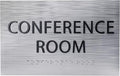 ADA CENTRAL SIGNS - 6" X4" Conference Room Sign - ADA Compliant Tactile Graphics Grade 2 Braille Text Privacy Sign | Wall Mount Plastic Meeting Signs For Schools, Hospitals, Offices, and Apartments