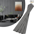 VallisCo 4-Piece Wood Slat Acoustic Panels for Stylish Interior Decor & Noise Reduction - 94.5" x 7.87" 3D Solid Wood Wall Panels for Ceiling and Wall, Covers 20.66 Sq Ft, Grey Oak