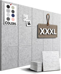 Vision Board, Cork Board for Walls, 59"x36" | 15 Pack | Felt Bulletin Board, Large Cork Board for Office, Wall Protector for Dart Board, Corks Boards, Felt Board Tiles (Gray Marble)