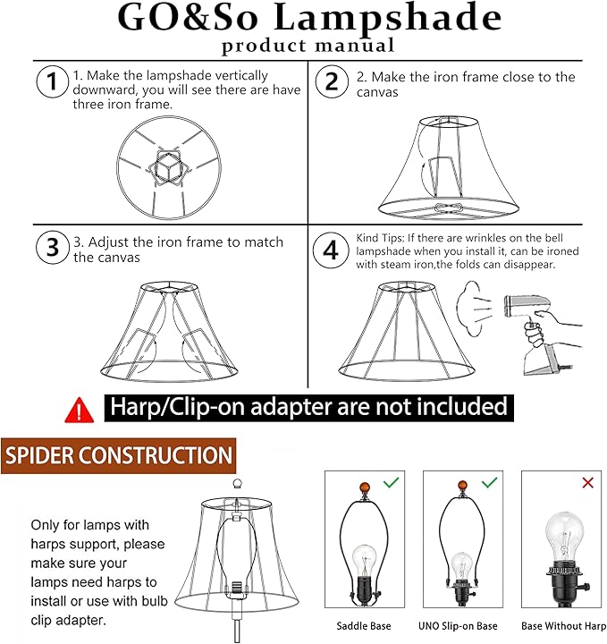 GOSO Black Scalloped Lamp Shades Set of 2 Medium Replac, Braids with Petal Edges,6×13×9.8 Inch Spider Lamp Shade for Table Lamp and Floor Lamps Easy Assembly, Modern Faux Silk Shades for Living Room