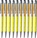 Customized Pens with Name/Logo - Touch Screen Stylus Ballpoint Pen, Perfect for Weddings, Business & Personalized Gifts (Yellow,300)