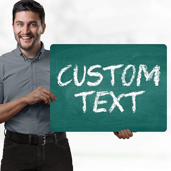 Custom Sign, Custom Street Sign, 11 Font Colors, 13 Font Styles, 4 Hole Options, 22 Sizes, 18x24 Inches, Rust Free DiBound, Fade Resistant, Made in USA by My Sign Center (Chalkboard Green)
