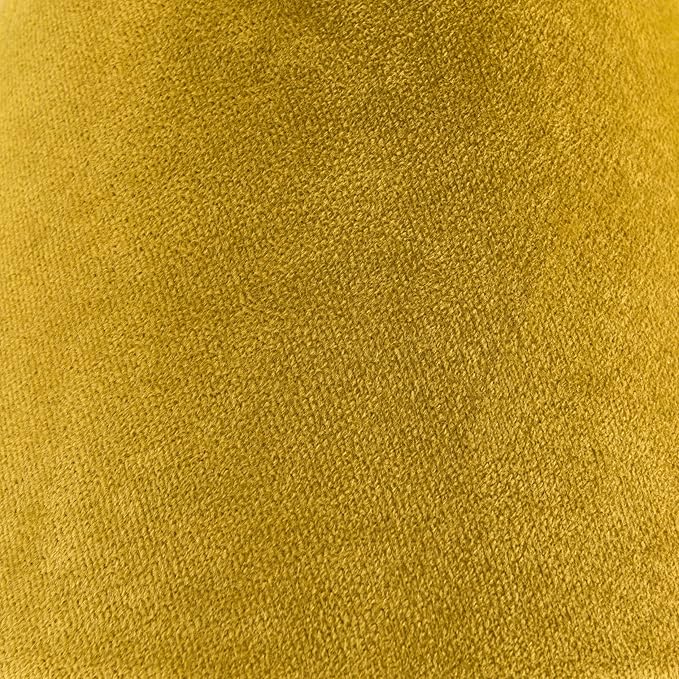 GO&SO Set of 2 Large Drum Yellow Velvet Lamp Shade -16" Top x 16" Bottom x 12" High(Spider) Modern Lamp Shades For Table Lamps & Bedside Lamp Replacement Lampshade, Hand Crafted, Required Assembly